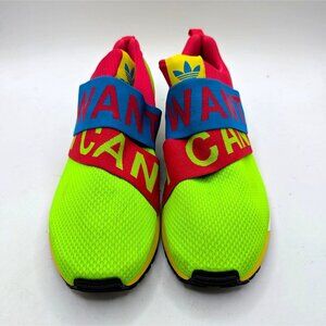 Adidas ZX Flux I Want I Can Sneakers Men's 9 Bright Neon Yellow/Red/Blue/Green
